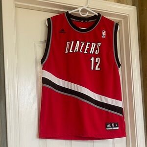 Adidas Red Blazers Jersey with Black and White Stripes